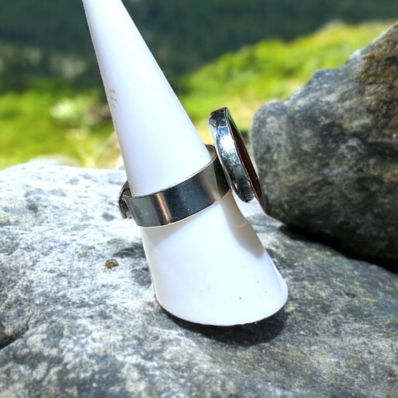 🌺Artisan Sterling & Inlaid Stone Ring - Picture 12 of 13